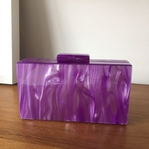 Acrylic purple clutch